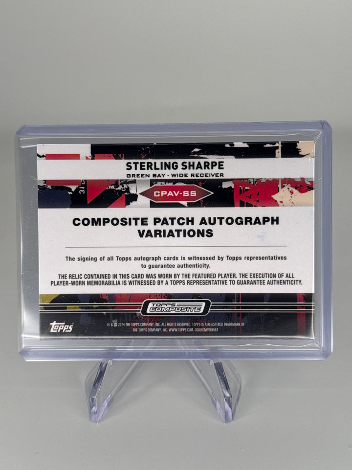 Sterling Sharpe 2024 Topps Composite Patch Auto, 98/99