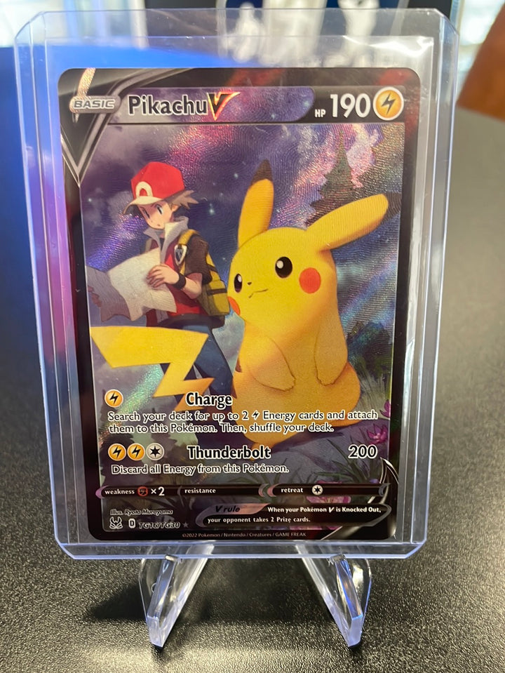 Pokemon TCG 2022 Pikachu V Lost Origin Trainer Gallery Full Art Holofoil, TG16/TG30
