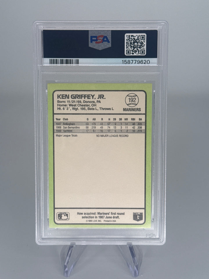 Ken Griffey Jr. 1989 Donruss Baseball's Best Rookie, PSA 9 Mint