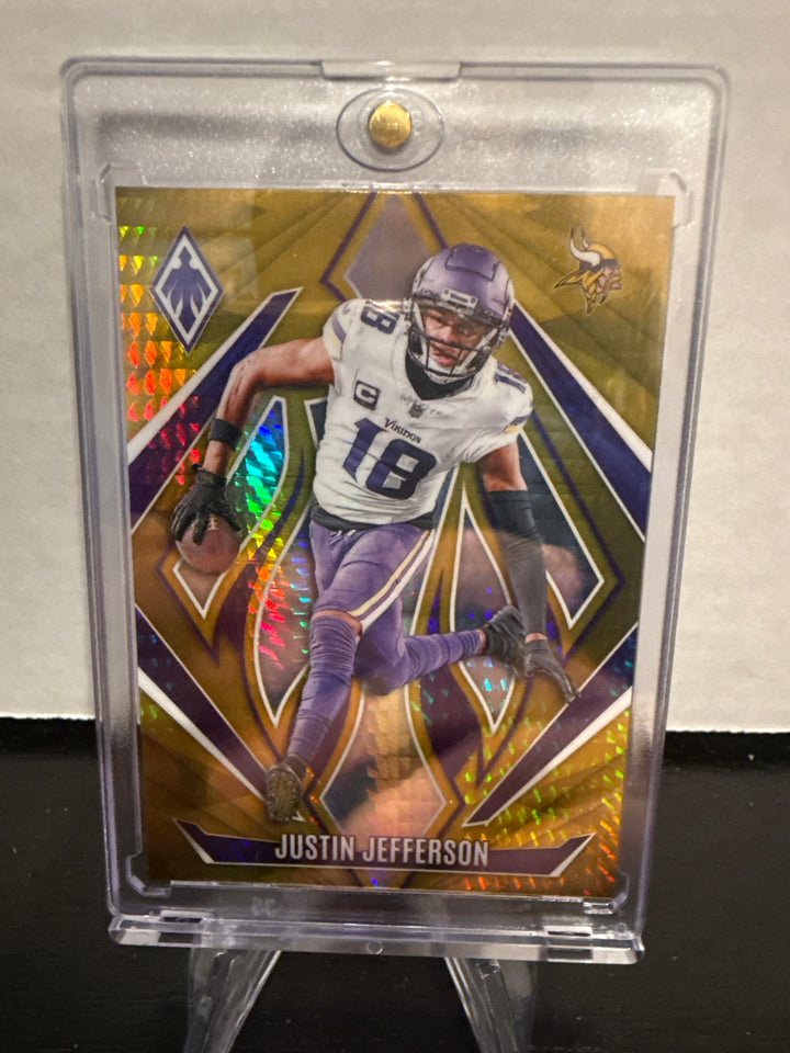Justin Jefferson 2024 Panini Phoenix Gold Hyper, 02/10