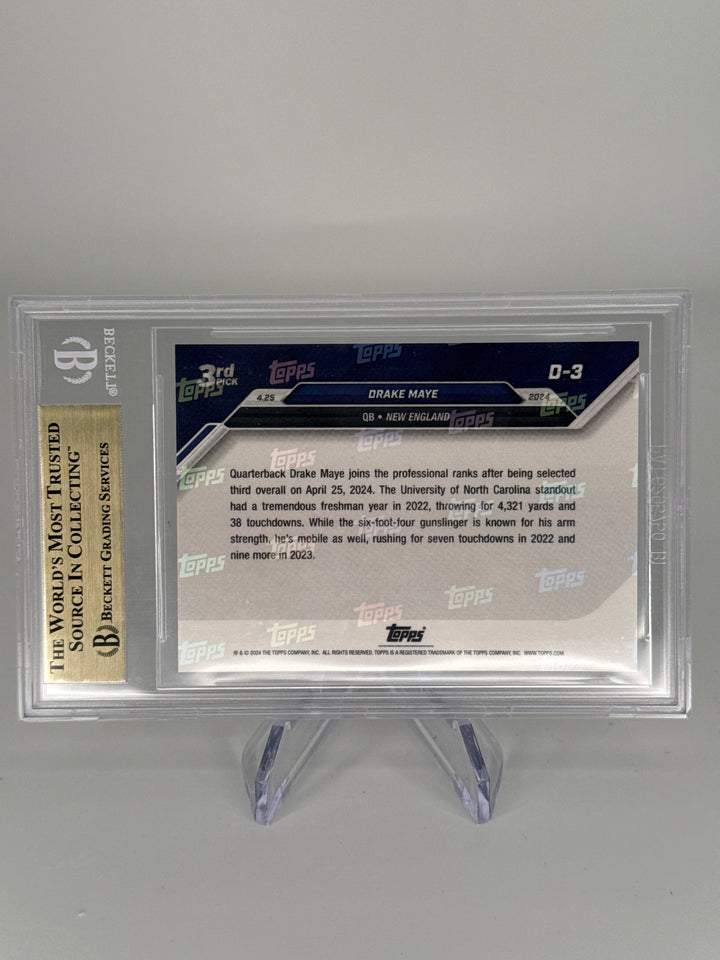 Drake Maye 2024 Topps Now Draft Rookie, BGS 9.5 Gem Mint