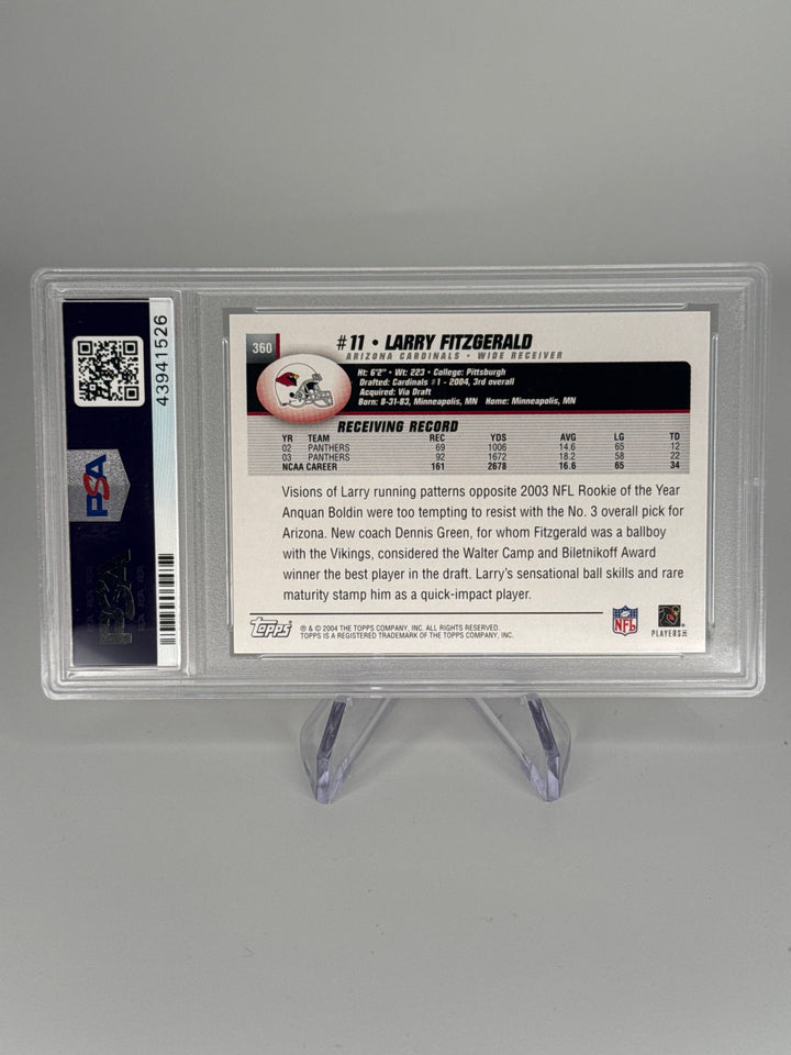 Larry Fitzgerald 2004 Topps Collection Rookie, PSA 10 Gem Mint
