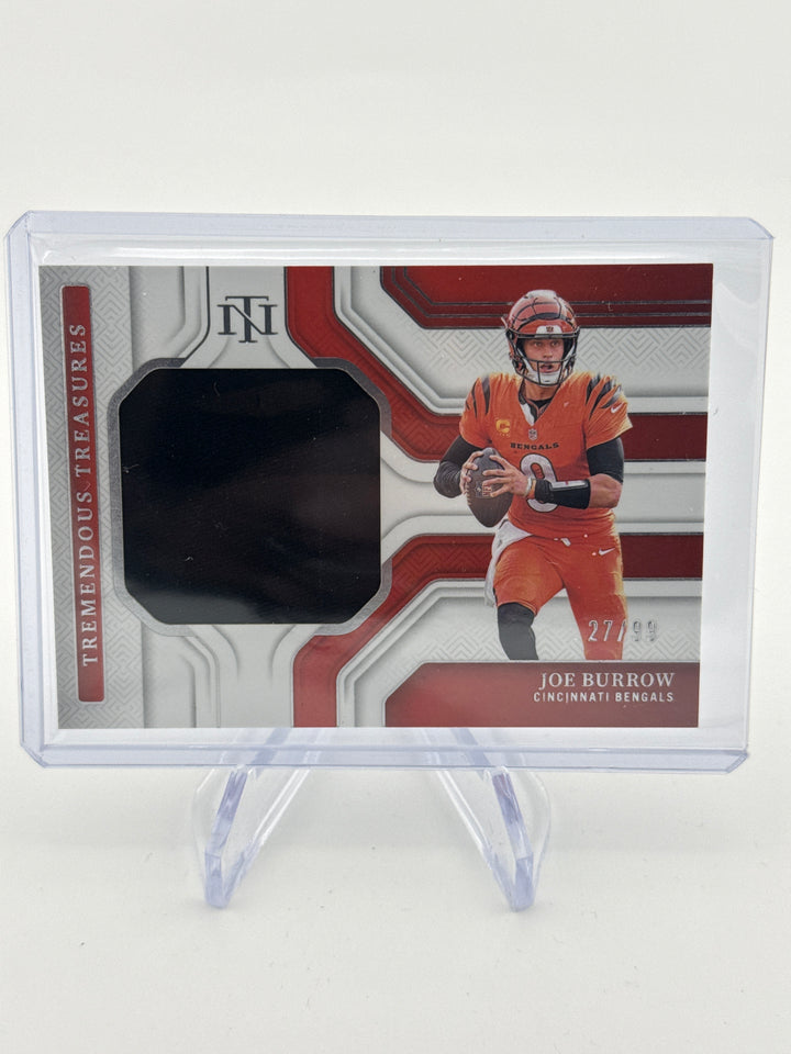 Joe Burrow 2024 Panini National Treasures Tremendous Treasures Relic, 27/99