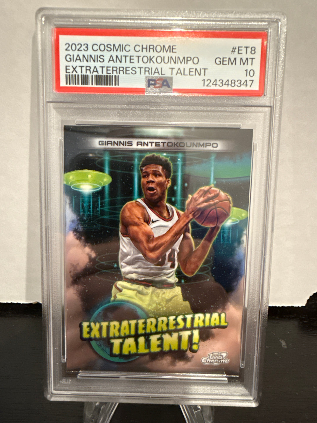 Giannis Antetokounmpo 2023 Topps Chrome Cosmic Extraterrestrial Talent, PSA 10 Gem Mint