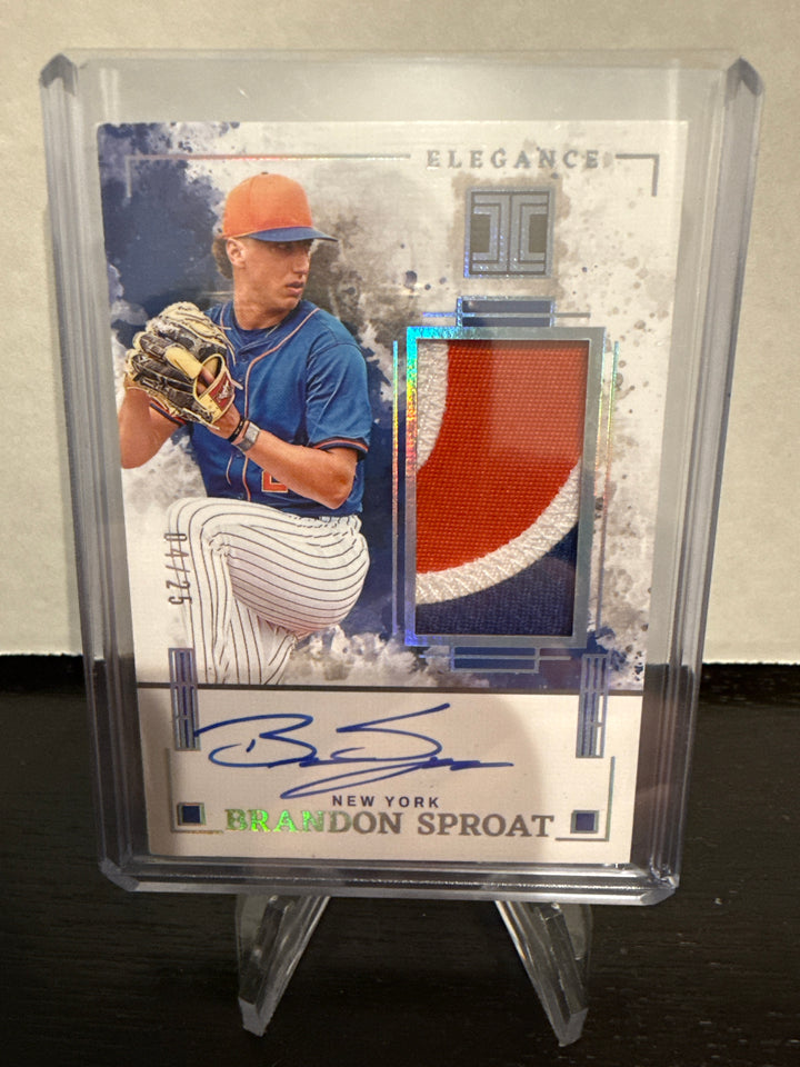 Brandon Sproat 2025 Panini Impeccable Elegance Patch Auto, 04/25