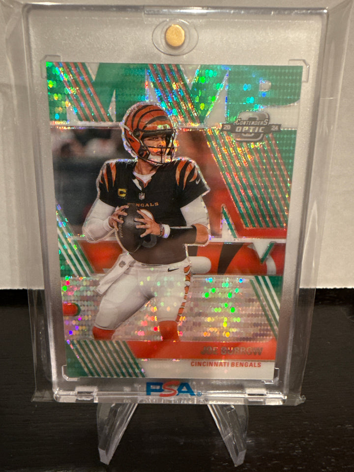 Joe Burrow 2024 Panini Optic Contenders MVP Contender Green Pulsar, 12/30