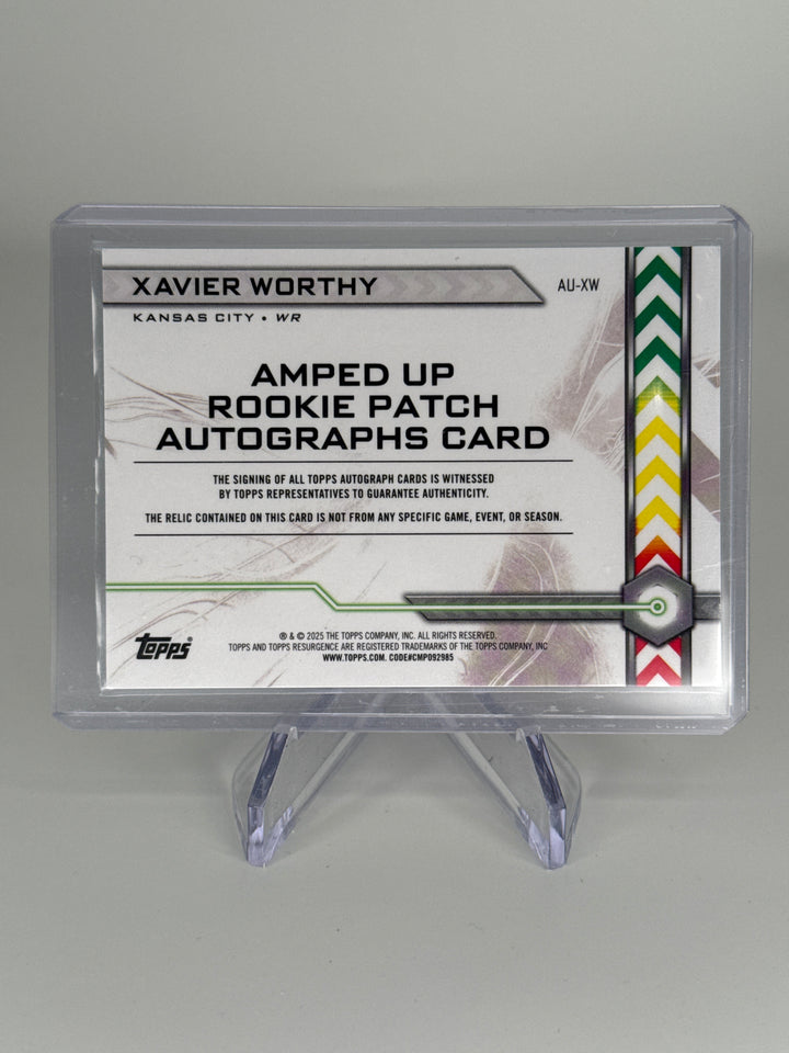Xavier Worthy 2024 Topps Resurgence Rookie Dual Patch Auto, 051/125