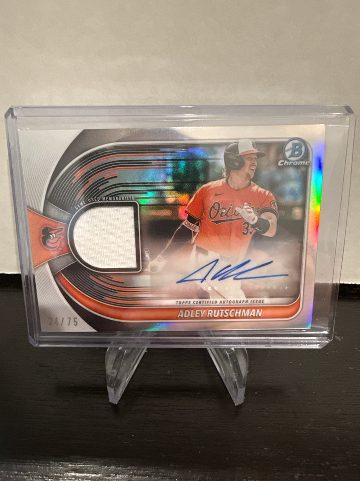 Adley Rutschman 2025 Bowman Chrome Patch Auto, 24/75