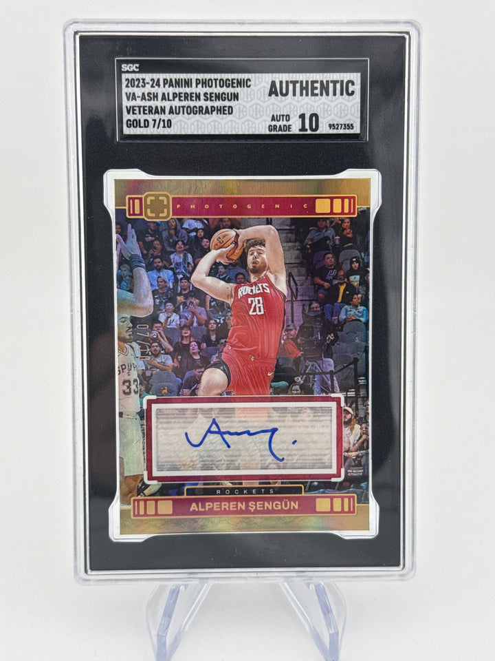 Alperen Sengun 2023-2024 Panini Photogenic Veteran Auto Gold, 07/10, SGC Authentic, SGC 10 Auto