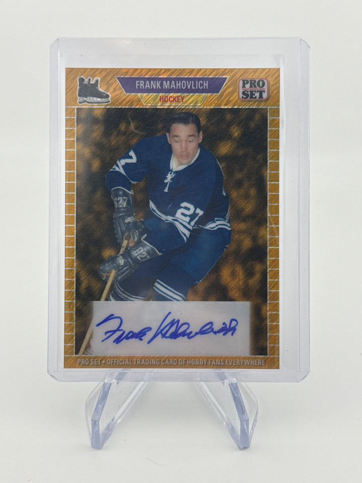 Frank Mahovlich 2025 Leaf Pro Set Gold Shimmer 1/1 Auto