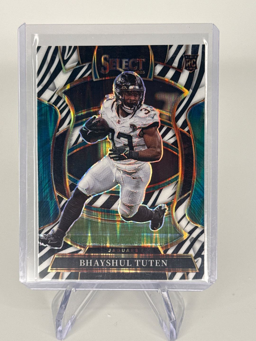 Bhayshul Tuten 2025 Panini Select Zebra SSP Rookie