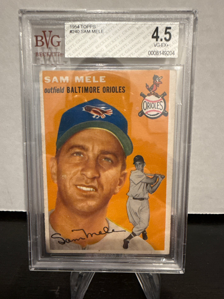 Sam Mele 1954 Topps, BVG 4.5