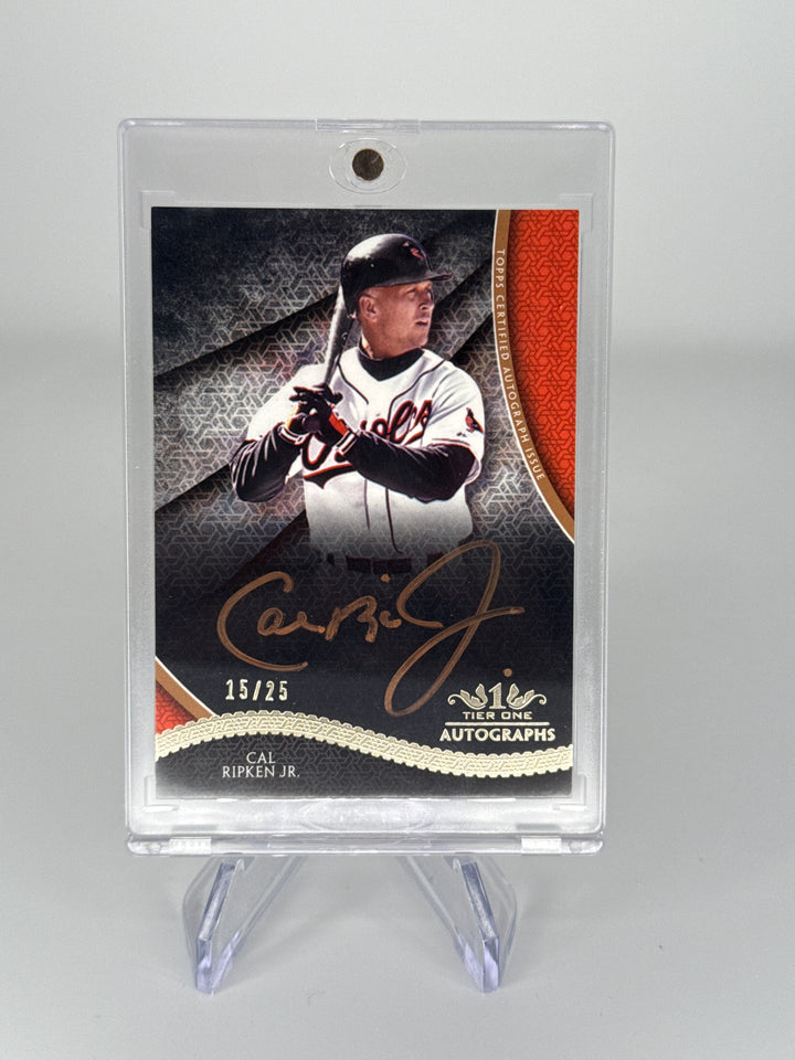 Cal Ripken Jr 2017 Topps Tier One Copper Ink Auto, 15/25