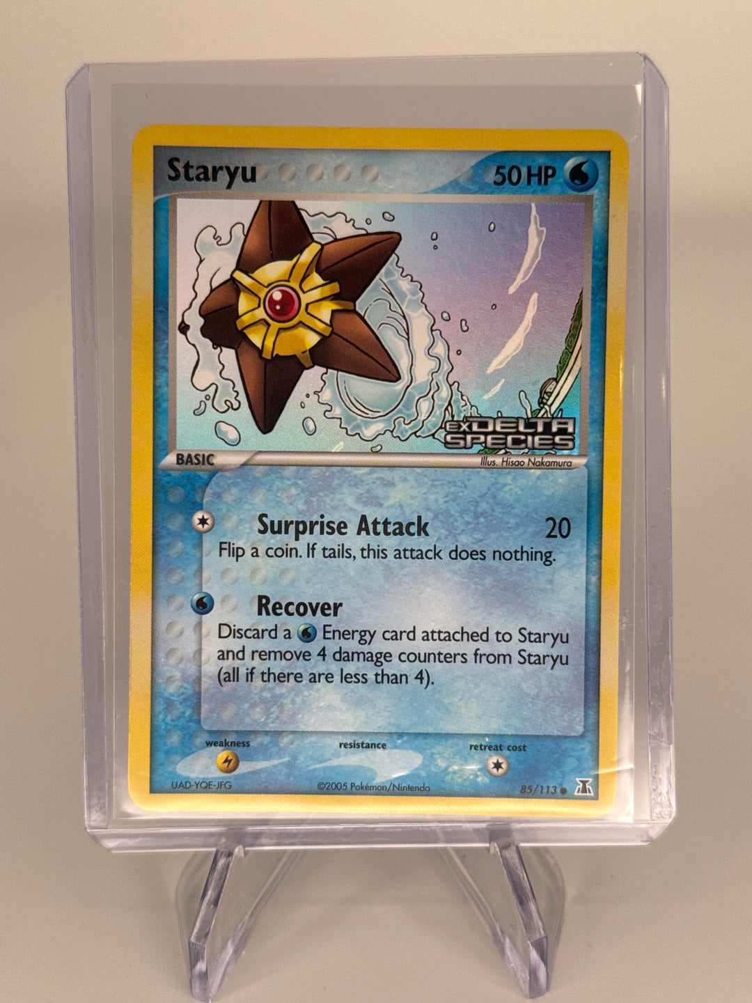 Pokemon TCG 2005 Staryu EX Delta Species Stamped Reverse Holo, 85/113