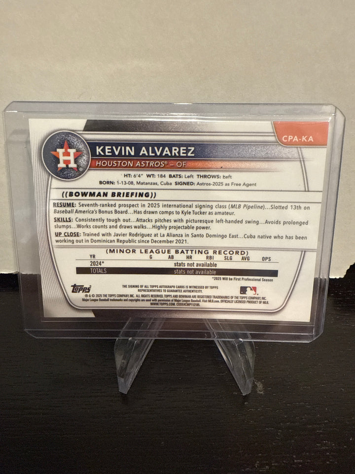 Kevin Alvarez 2025 Bowman Chrome 1st Auto