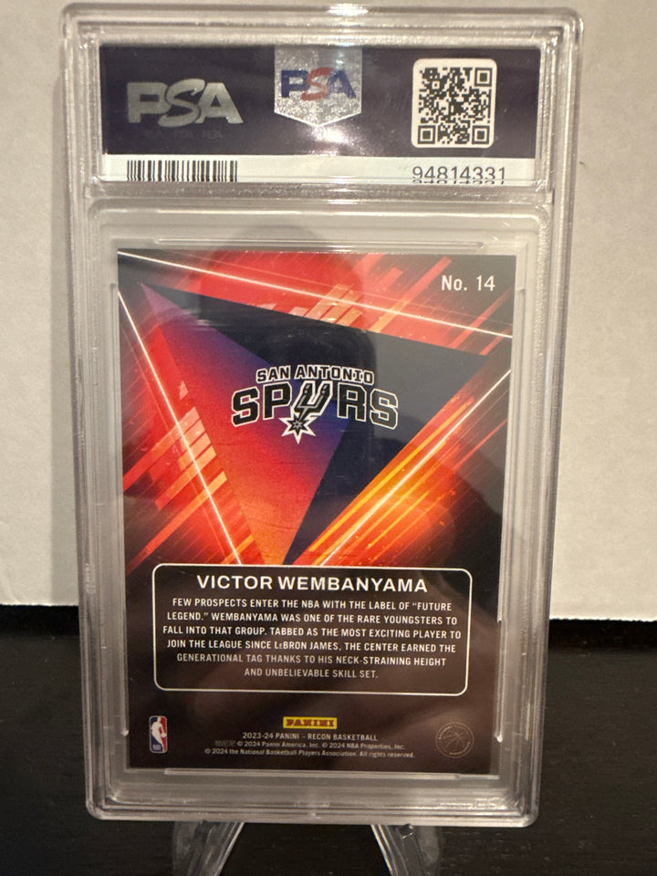 Victor Wembanyama 2023 Panini Recon Future Legends Rookie, PSA 9 Mint