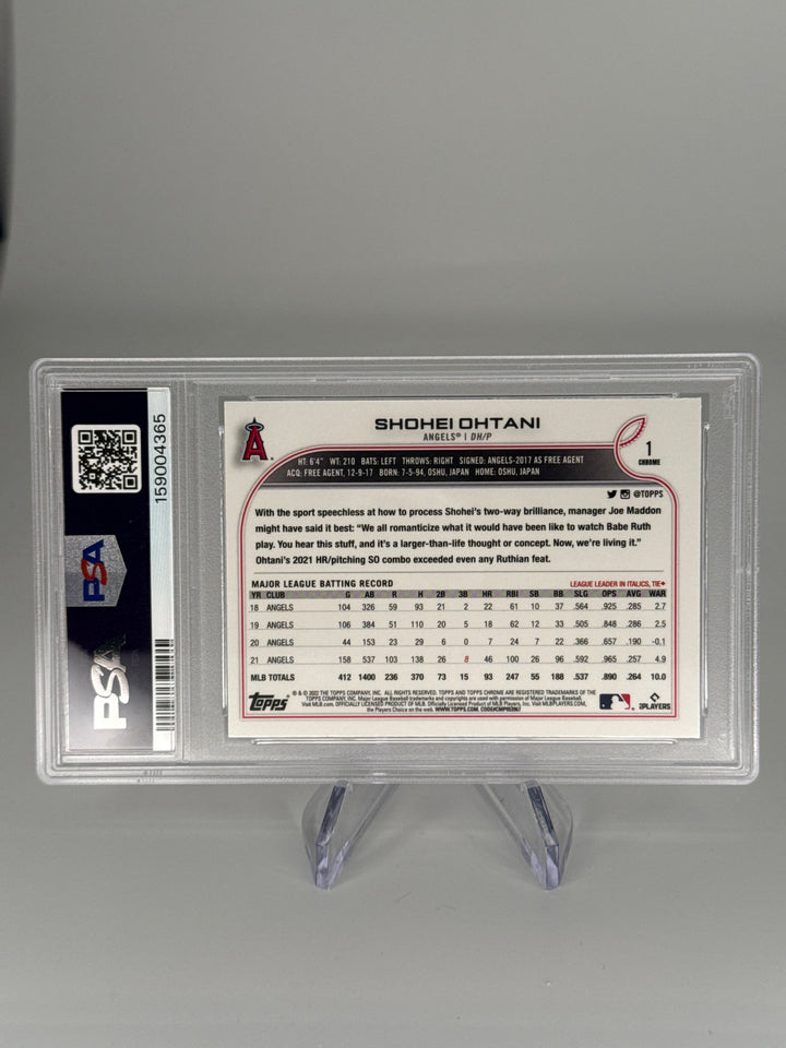 Shohei Ohtani 2022 Topps Chrome, PSA 9 Mint