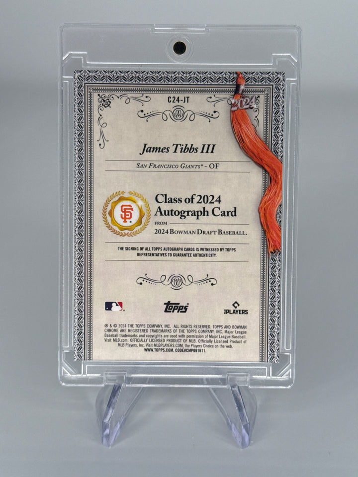 James Tibbs 2024 Bowman Draft Class of 2024 Auto, 030/250