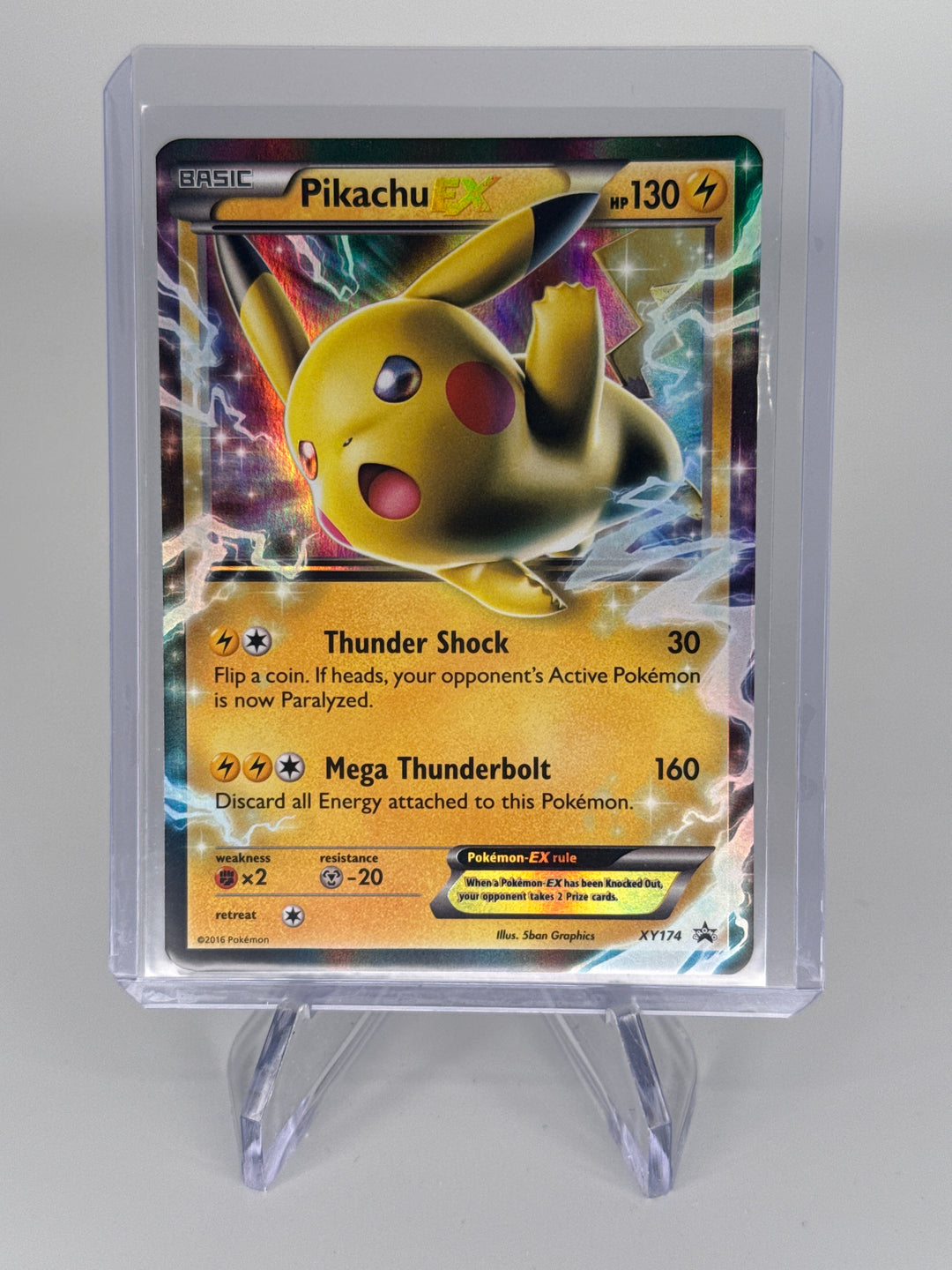 Pokemon TCG 2016 Pikachu EX Battle Heart Tins Black Star Promo, XY174