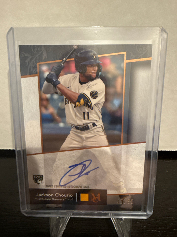 Jackson Chourio 2024 Topps Museum Collection Archival Rookie Auto, 45/50