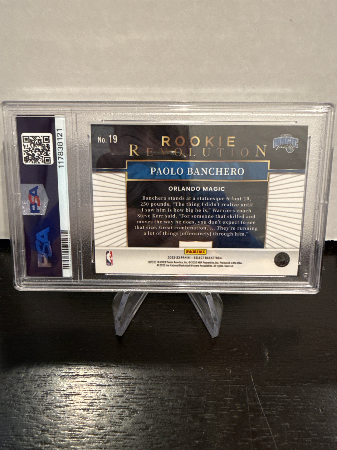 Paolo Banchero 2022 Panini Select Rookie Revolution, PSA 10 Gem Mint
