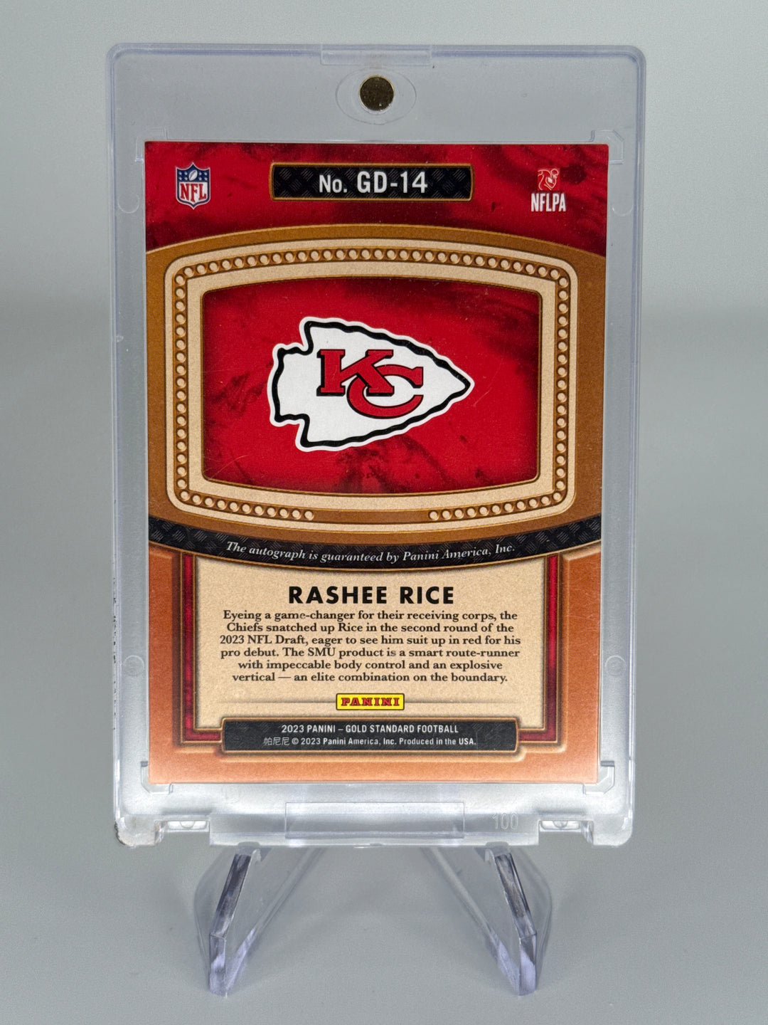 Rashee Rice 2023 Panini Gold Standard Golden Debuts Rookie Autograph, 15/99