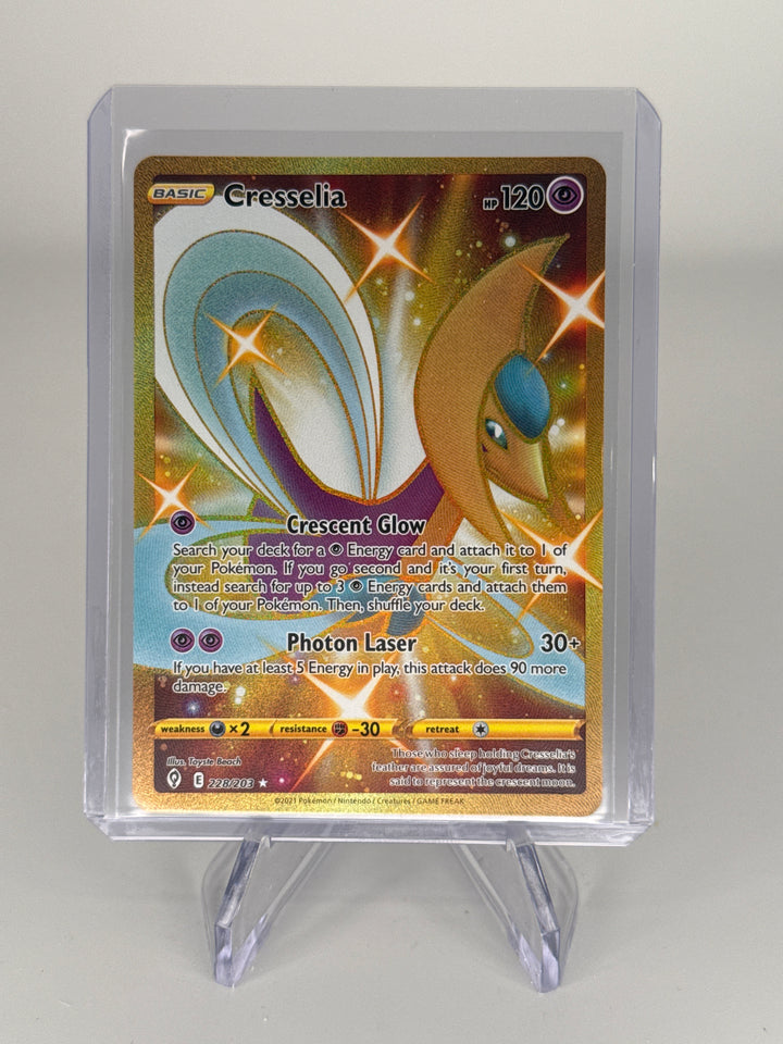 Pokemon TCG 2021 Cresselia Evolving Skies Secret Rare, 228/203