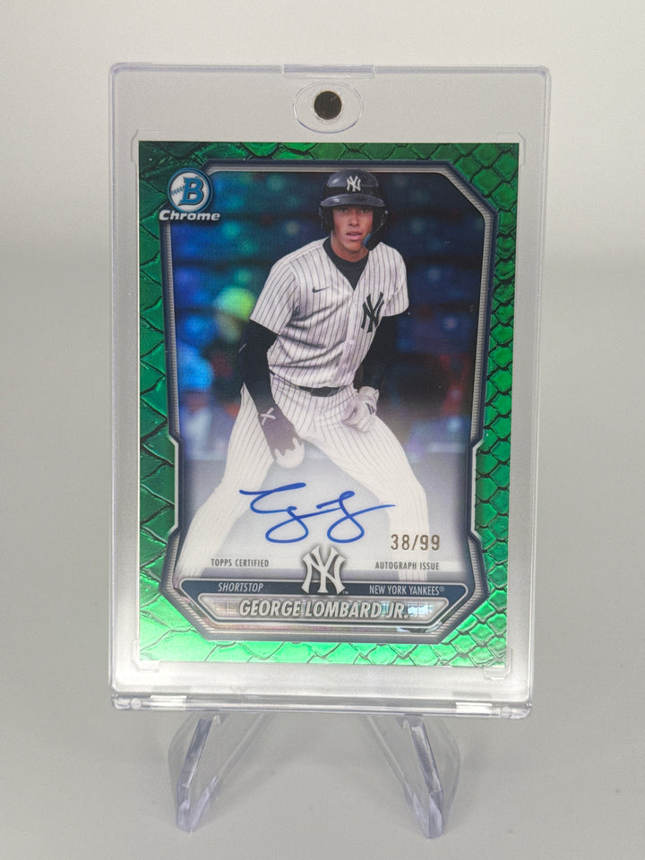 George Lombard Jr 2026 Bowman Chrome Green Reptilian Auto, 38/99