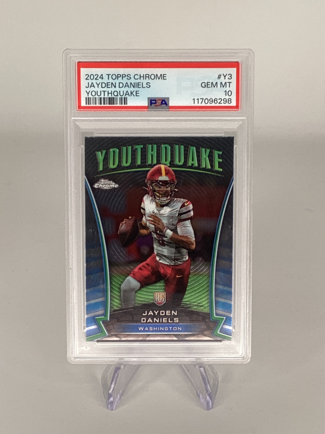 Jayden Daniels 2024 Topps Chrome Youthquake Rookie, PSA 10 Gem Mint