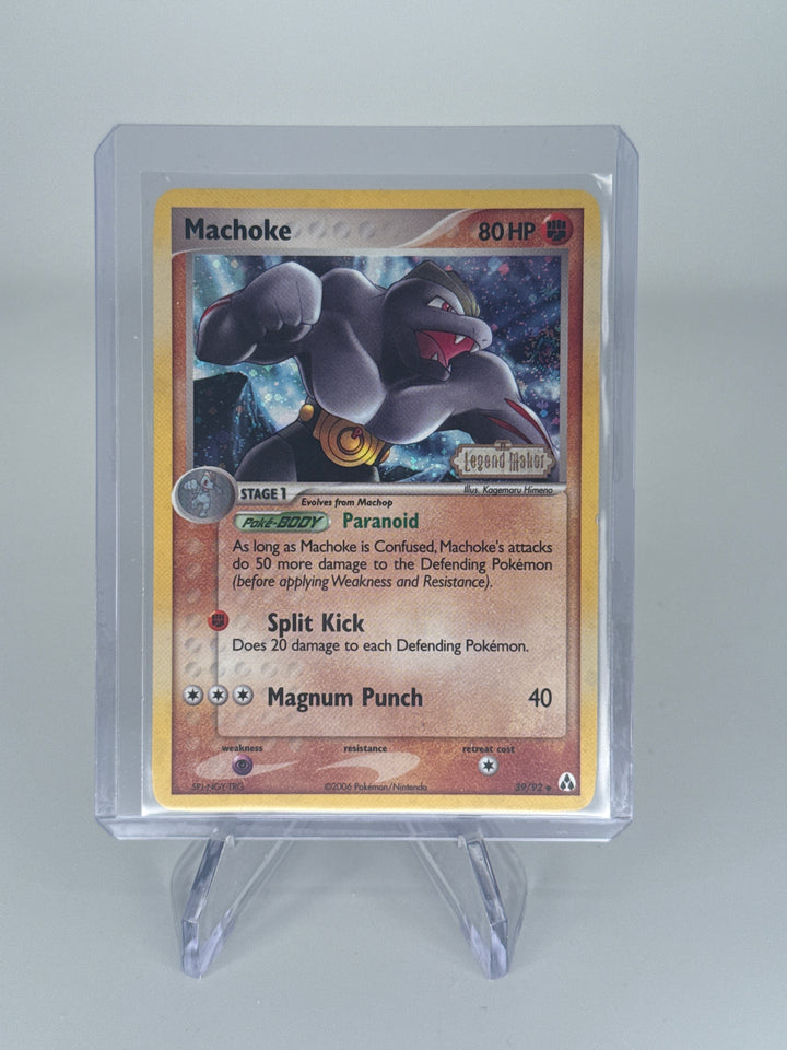 Pokemon TCG 2006 Machoke Legend Maker Stamped Holo, 39/92