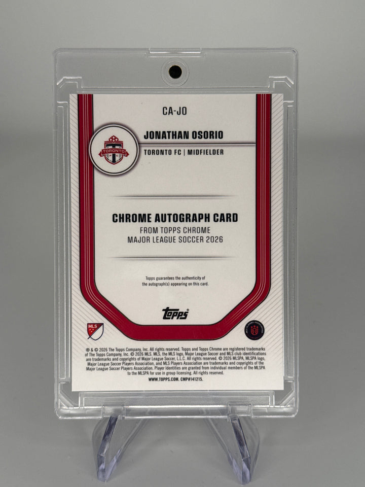 Jonathan Osorio 2026 Topps Chrome MLS Roman Numeral SSP Auto, I/XI
