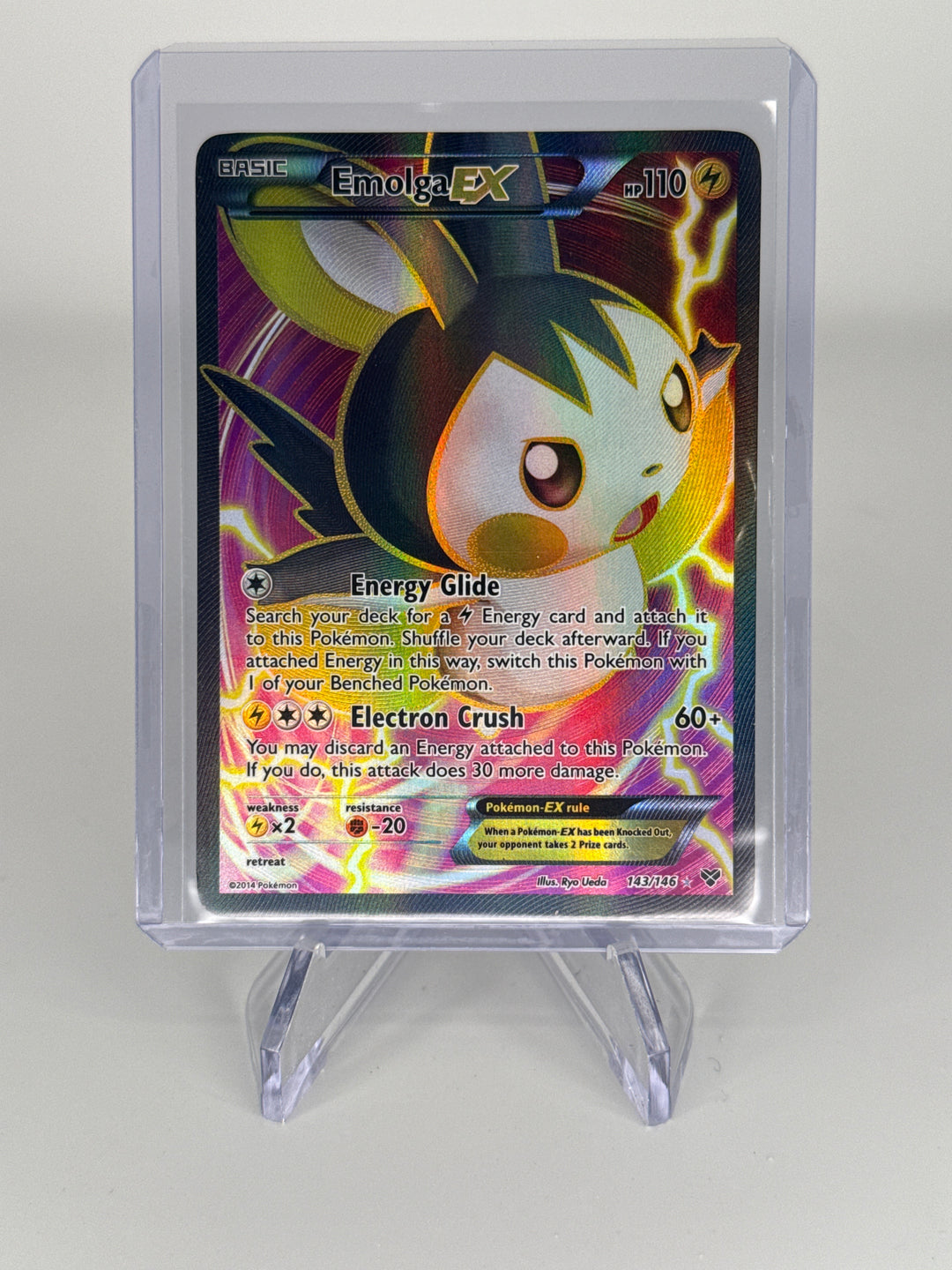Pokemon TCG 2014 Emolga EX XY Base Set Full Art, 143/146