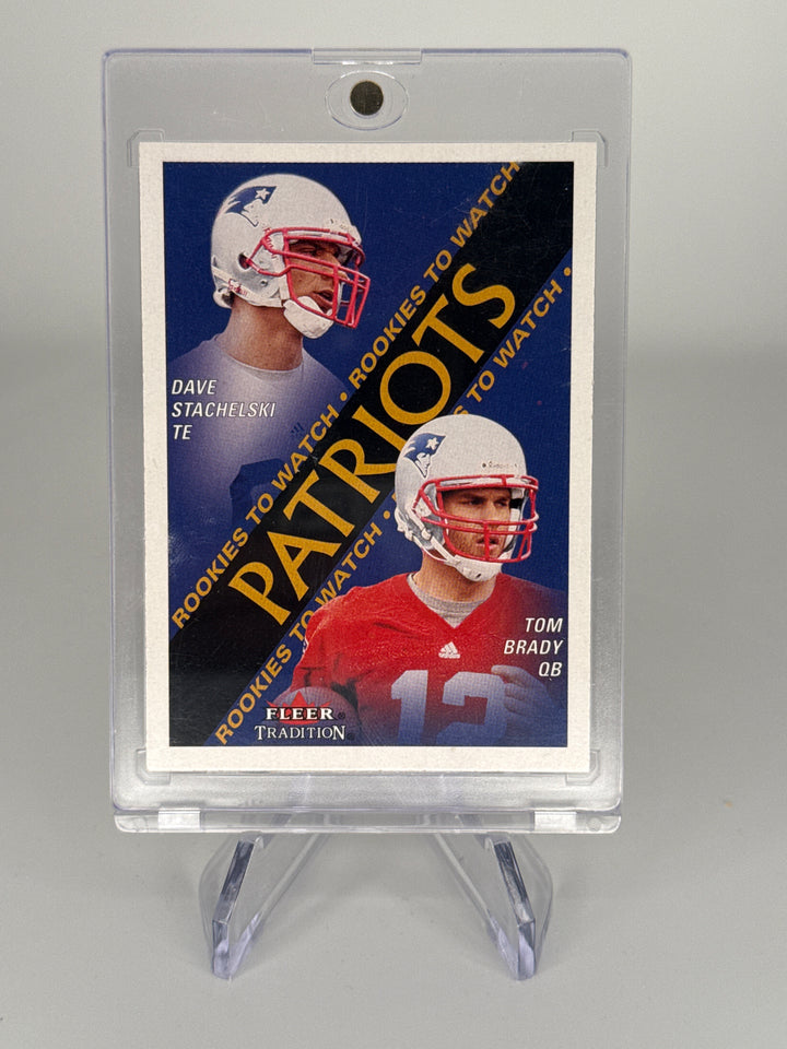 Tom Brady/Dave Stachelski 2000 Fleer Tradition Rookies to Watch