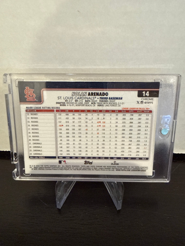 Nolan Arenado 2025 Topps Chrome Logofractor Rose Gold Refractor, 1/1