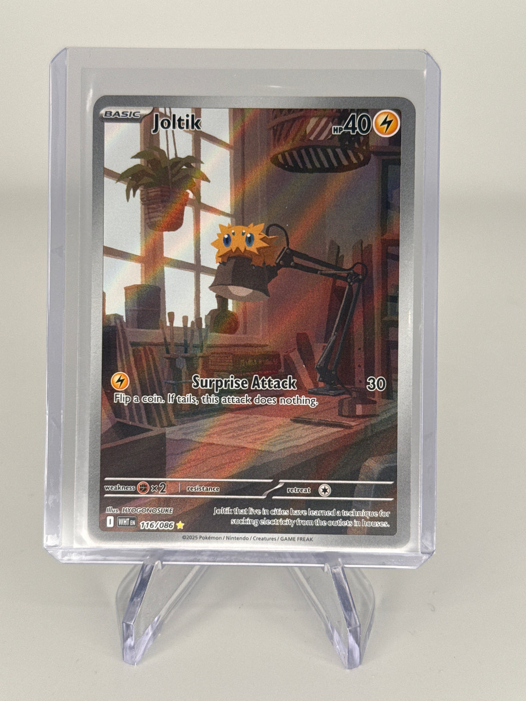 Pokemon TCG 2025 Joltik White Flare Full Art Illustration Rare, 116/086