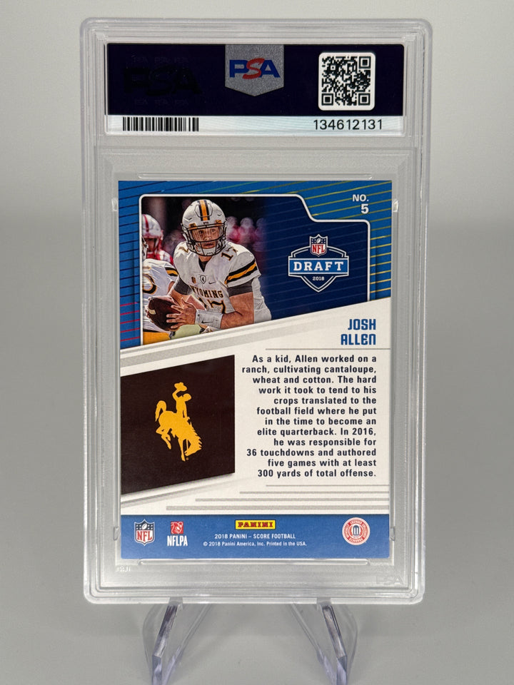 Josh Allen 2018 Panini Score NFL Draft Rookie, PSA 9 Mint