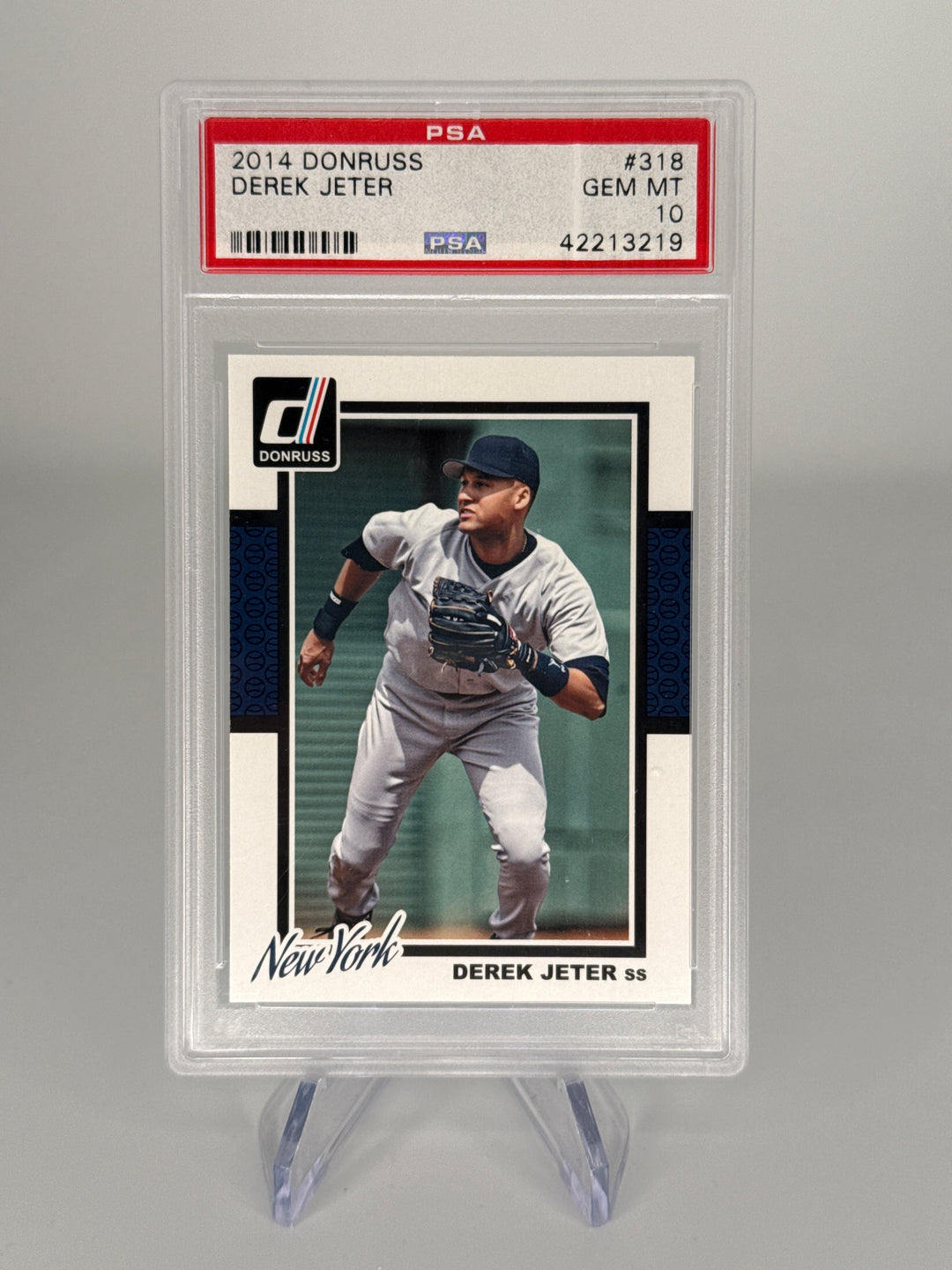 Derek Jeter 2014 Panini Donruss, PSA 10 Gem Mint