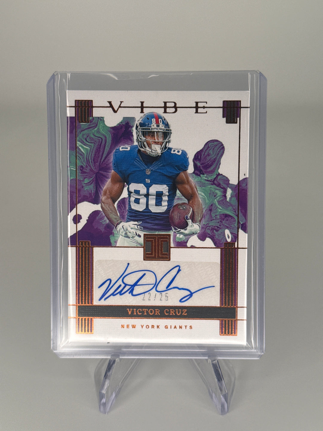 Victor Cruz 2025 Panini Impeccable Vibe Auto, 22/25