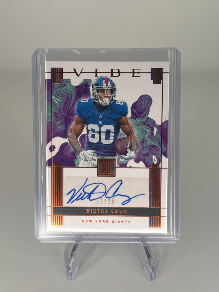 Victor Cruz 2025 Panini Impeccable Vibe Auto, 22/25