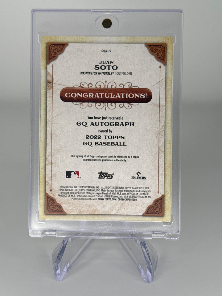 Juan Soto 2022 Topps Gypsy Queen Auto