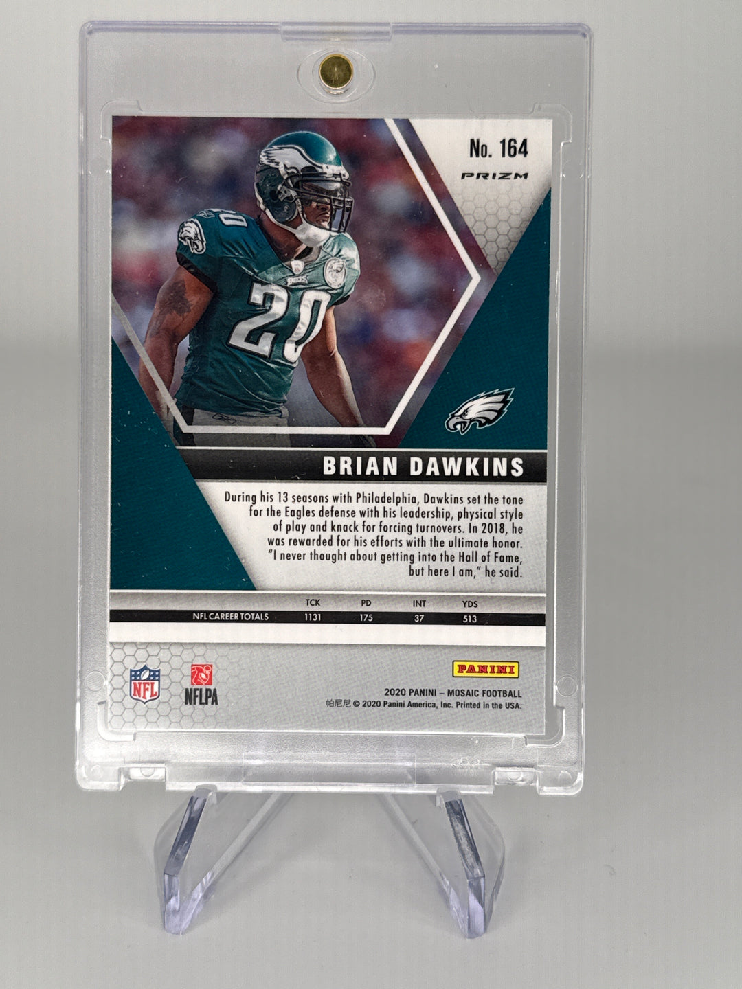 Brian Dawkins 2020 Panini Mosaic SSP Genesis