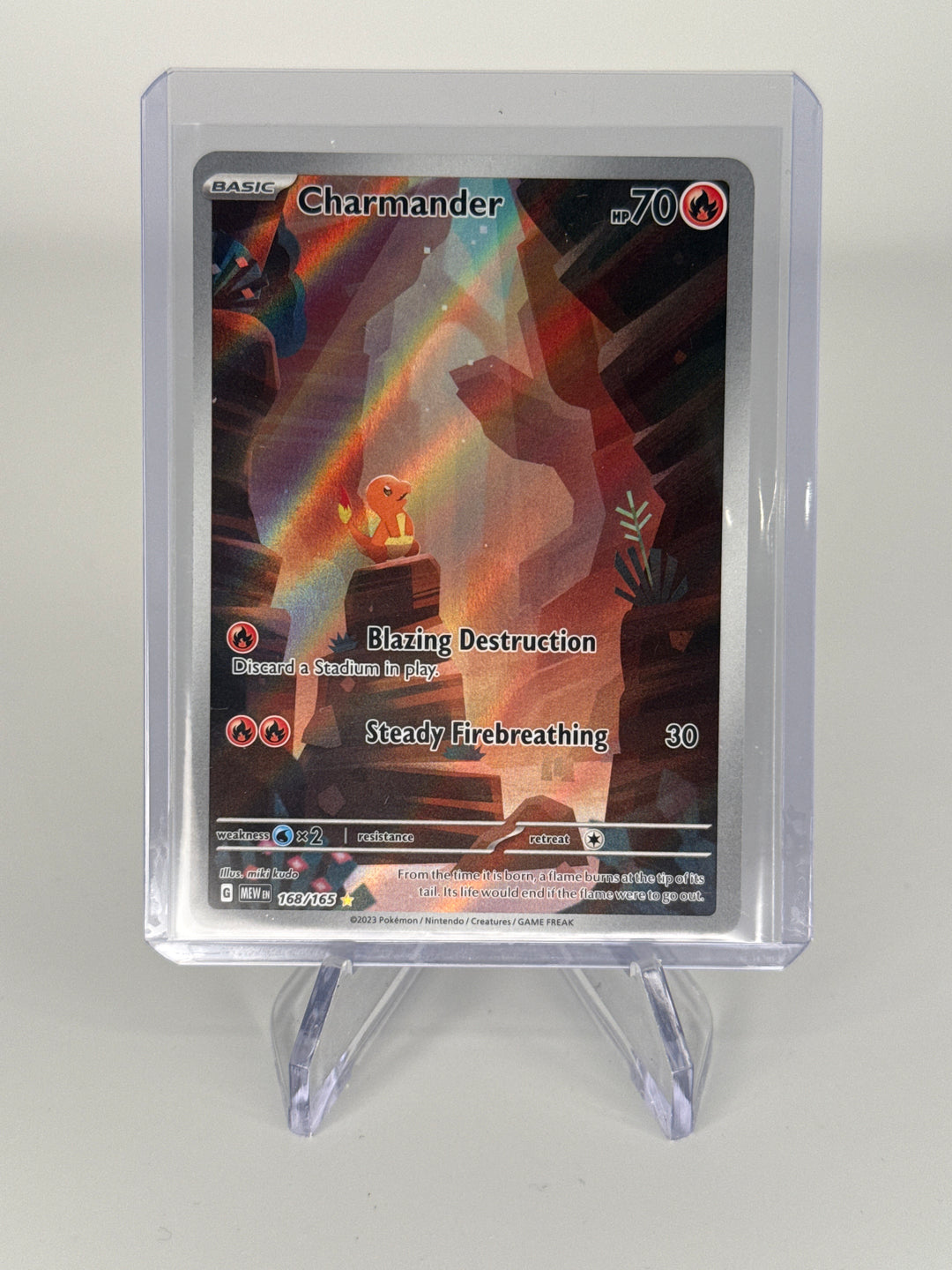 Pokémon TCG 2023 Charmander Scarlet & Violet 151 Illustration Rare, 168/165