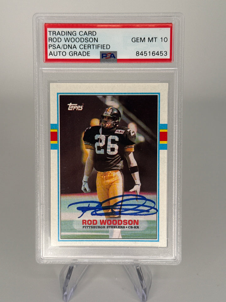 Rod Woodson 1989 Topps, PSA 10 Gem Mint, PSA Authentic Auto