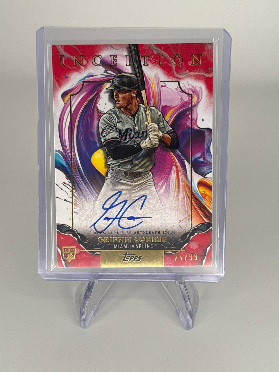 Griffin Conine 2025 Topps Inception Rookie Auto Red, 74/99
