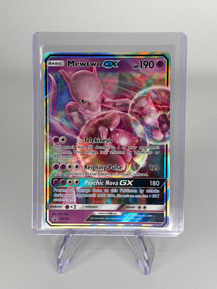 Pokemon TCG 2019 Mewtwo GX Sun & Moon Black Star Promo, SM196