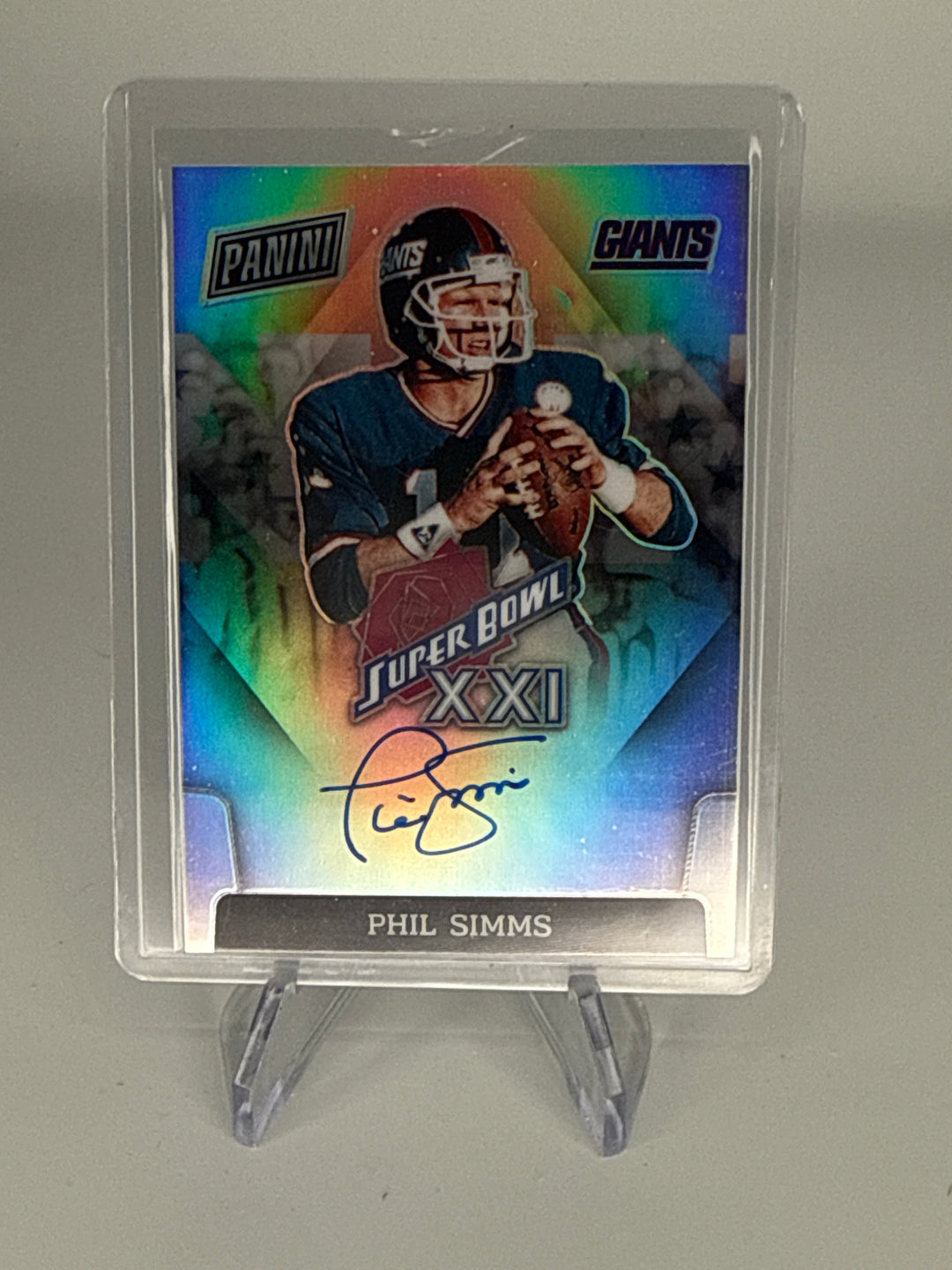 Phil Simms 2022 Panini Super Bowl Auto