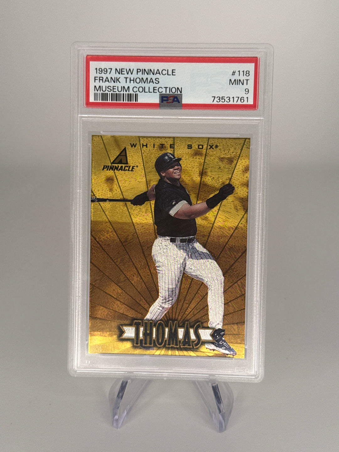 Frank Thomas 1997 New Pinnacle Museum Collection, PSA 9 Mint