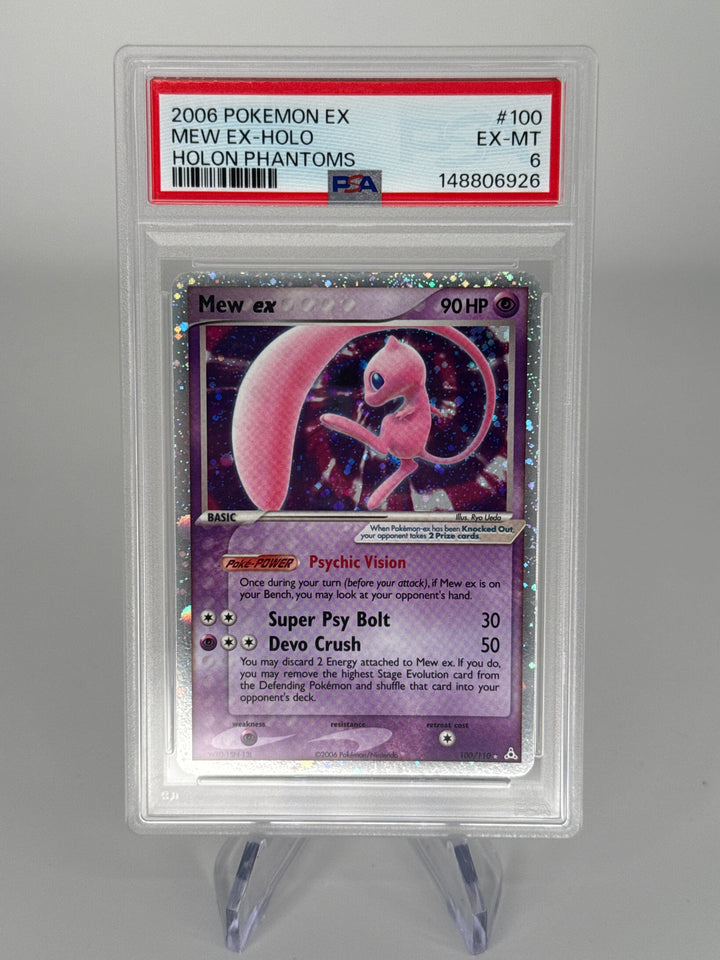 Pokemon TCG 2006 Mew EX Holon Phantoms Holo, 100/110, PSA 6
