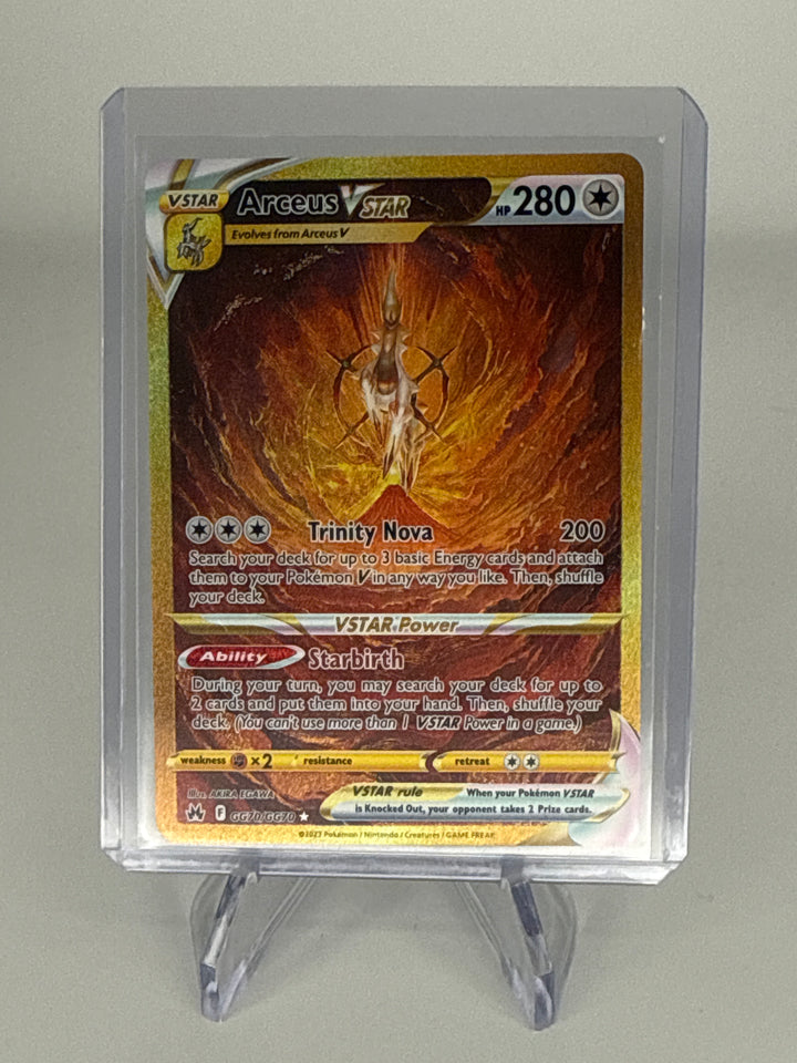 Pokémon TCG 2023 Arceus VSTAR Crown Zenith Gallery Gold Alt Art Holofoil, GG70/GG70