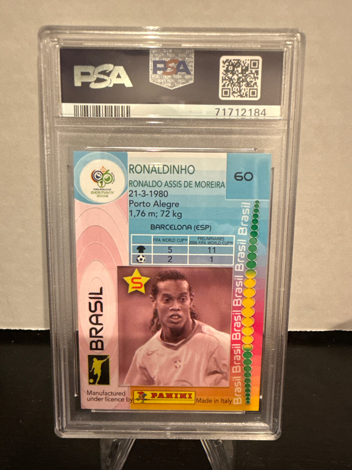 Ronaldinho 2006 Panini World Cup Germany, PSA 9 Mint
